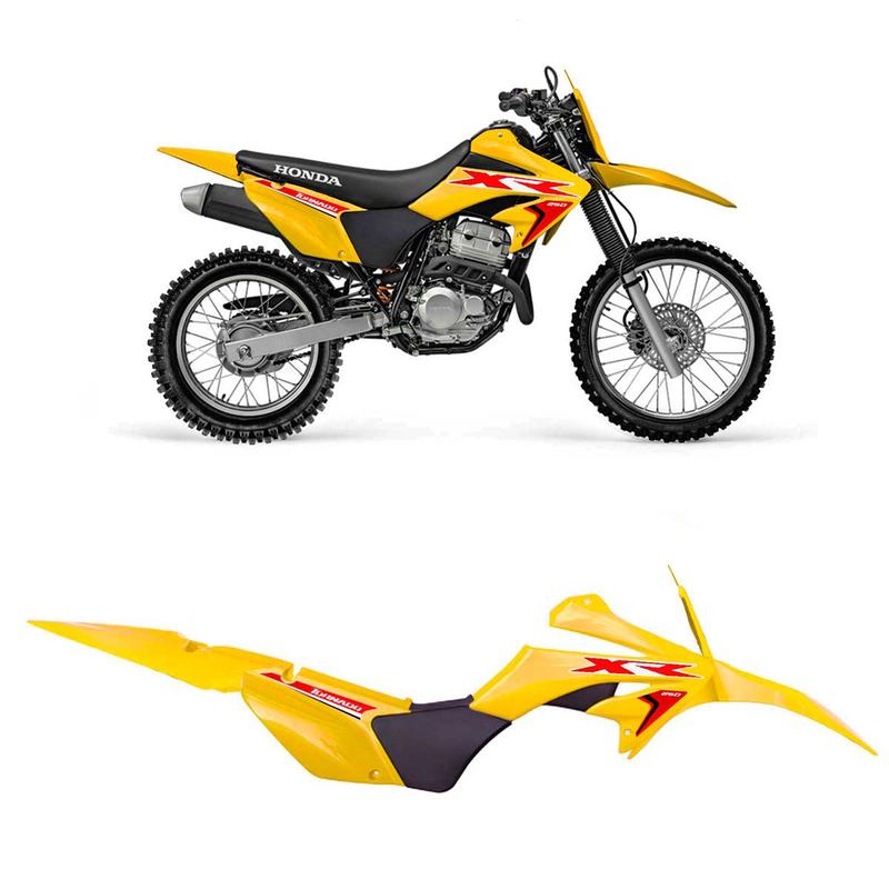 パーツ HONDA XR50 Kit Carenagem Plástico Amx Sport Moto XR 250 Number Adesivos